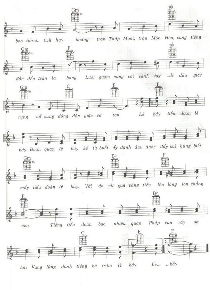 Sheet nhạc Tiểu Đoàn 307 2